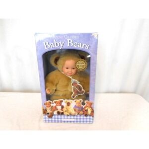 Anne Geddes Doll Plush‎  Baby Bears By Toy Fur 1997 15" New